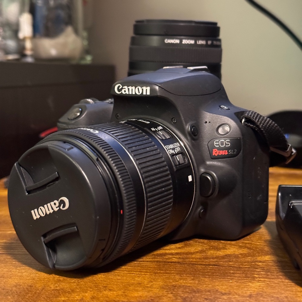 Canon EOS Rebel SL2 with accessories